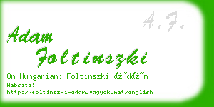 adam foltinszki business card